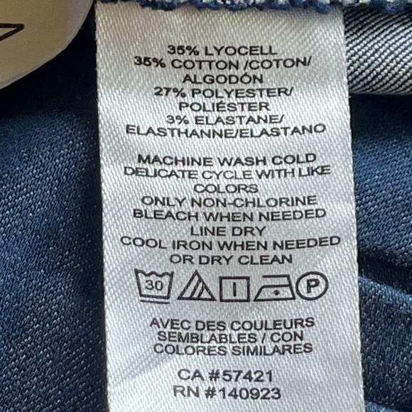 LOFT curvy high waist lyocell stretch side zip denim shorts - Picture 11 of 11